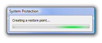 creating a restore point