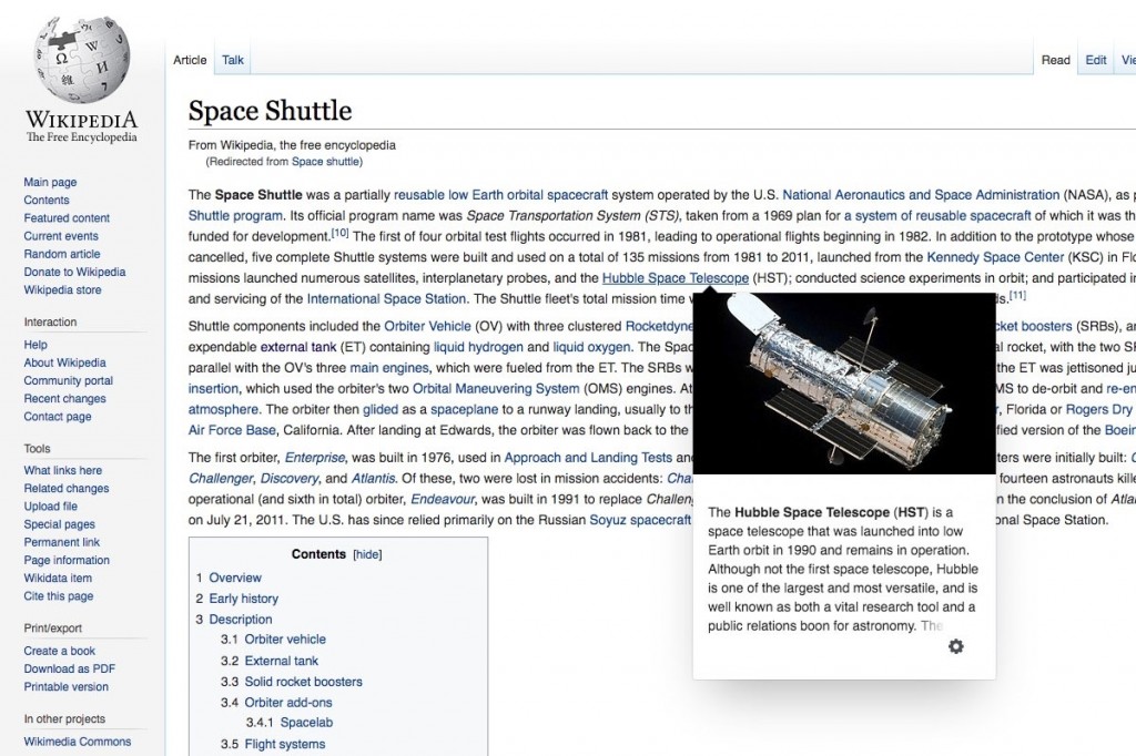 Wikipedia Page Previews